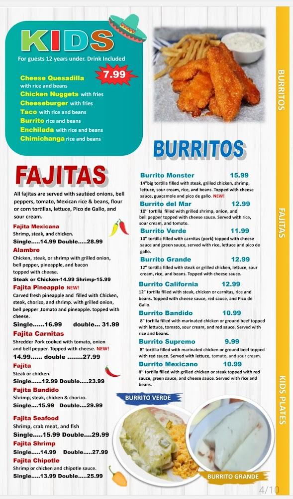 Bandidos Grill & Cantina Kokomo Menu image 2